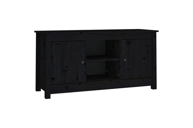 beBasic Tv-bänk svart 103x36,5x52 cm massiv furu - Tv-bänkar