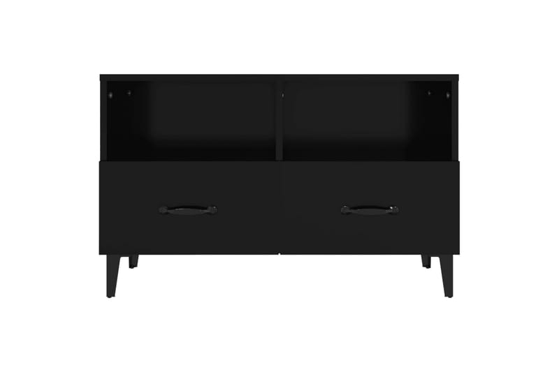 beBasic Tv-bänk svart 80x36x50 cm konstruerat trä - Tv-bänkar