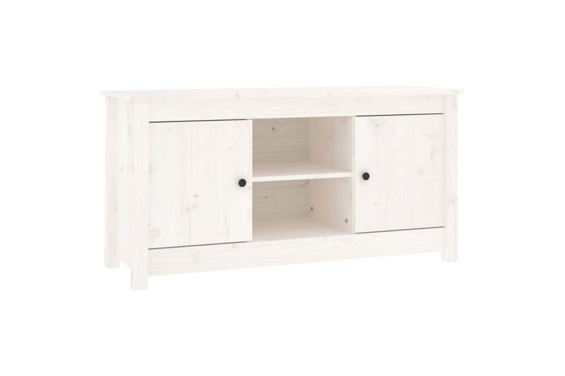 beBasic Tv-bänk vit 103x36,5x52 cm massiv furu - Tv-bänkar