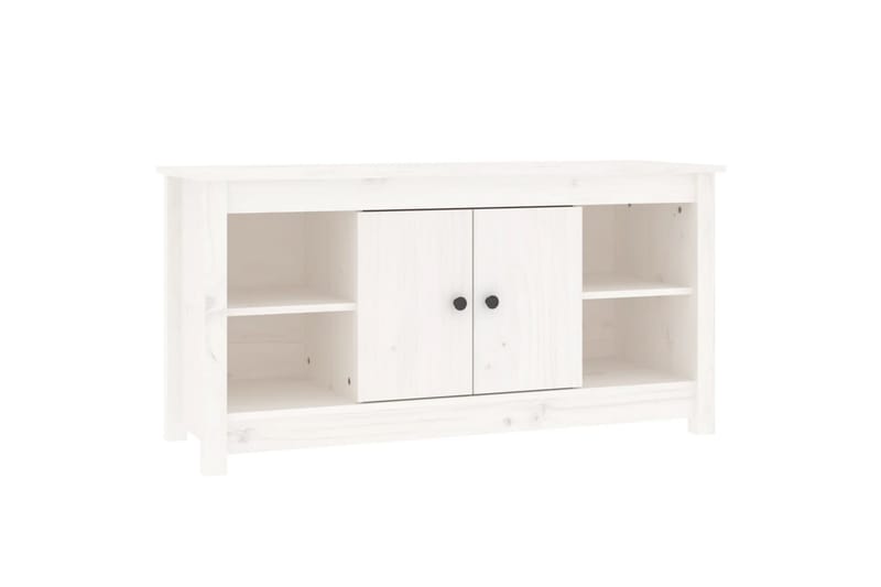 beBasic Tv-bänk vit 103x36,5x52 cm massiv furu - Tv-bänkar