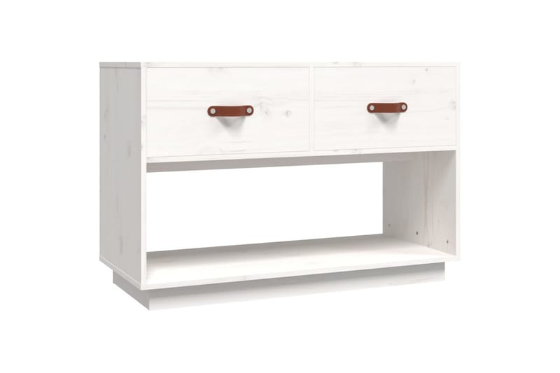 beBasic Tv-bänk vit 90x40x60 cm massiv furu - Möbler - Vardagsrum - Tv-möbler & mediamöbler - Tv-bänkar