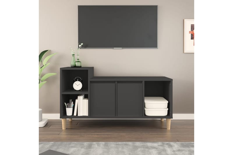 beBasic TV-skåp svart 100x35x55 cm konstruerat trä - Tv-skåp