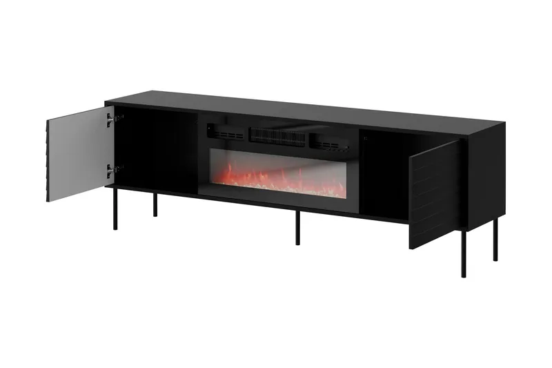 Belonger Tv-bänk 180 cm - Svart - Möbler - Vardagsrum - Tv-möbler & mediamöbler - Tv-bänkar