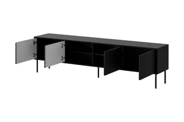 Belonger Tv-bänk 200 cm - Svart/Valnöt - Möbler - Vardagsrum - Tv-möbler & mediamöbler - Tv-bänkar