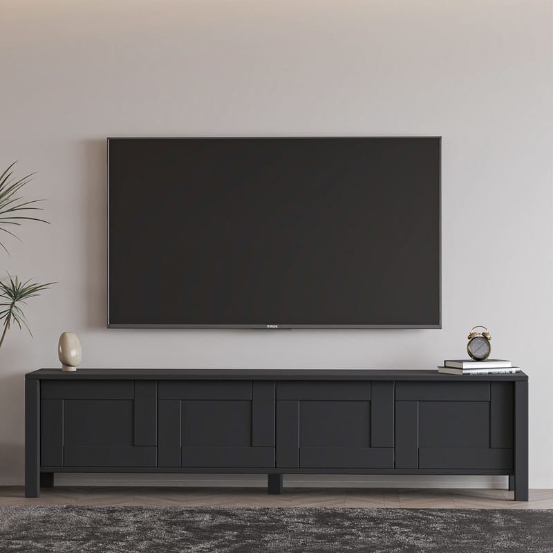 Belor TV-bänk 160x45x35 cm - Antracit - Möbler - Vardagsrum - Tv-möbler & mediamöbler - Tv-bänkar