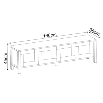 Belor TV-bänk 160x45x35 cm - Antracit - Möbler - Vardagsrum - Tv-möbler & mediamöbler - Tv-bänkar