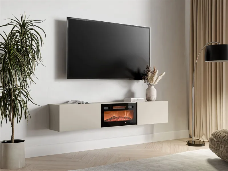 Berik Tv-bänk 180 cm - beige och svart - Möbler - Vardagsrum - Tv-möbler & mediamöbler - Tv-bänkar