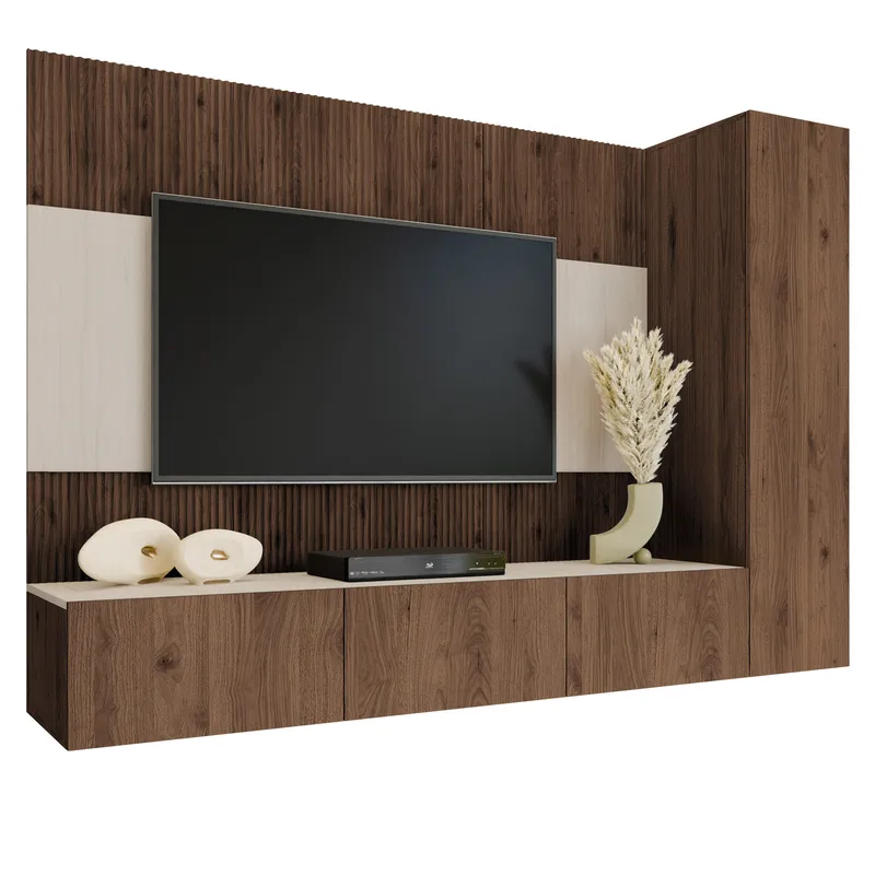 Bernice Tv-skåp 220 cm, brun