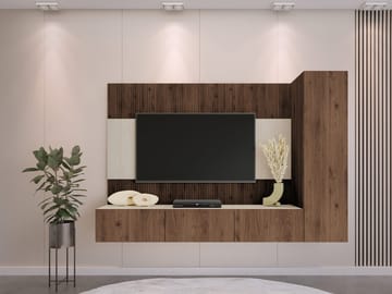Bernice Tv-skåp 220 cm - brun - Möbler - Vardagsrum - Tv-möbler & mediamöbler - Tv-möbelset
