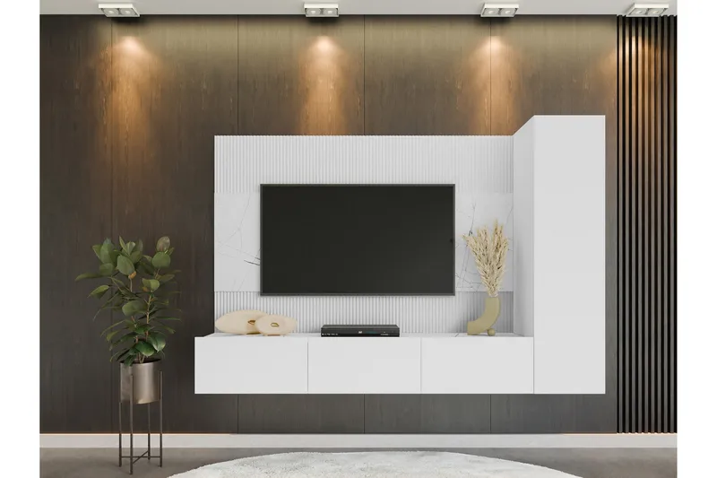 Bernice Tv-skåp 220x38 cm - Beige - Möbler - Vardagsrum - Tv-möbler & mediamöbler - Tv-möbelset