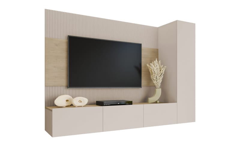 Bernice Tv-skåp 220x38 cm - Beige - Möbler - Vardagsrum - Tv-möbler & mediamöbler - Tv-skåp