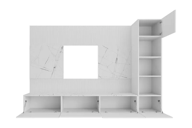 Bernice Tv-skåp 220x38 cm - Beige - Möbler - Vardagsrum - Tv-möbler & mediamöbler - Tv-möbelset