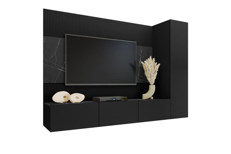 Bernice Tv-skåp 220x38 cm - Svart - Möbler - Vardagsrum - Tv-möbler & mediamöbler - Tv-skåp