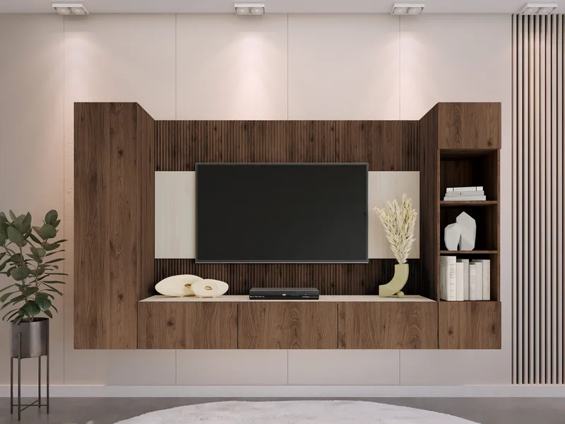 Bernice Tv-skåp 260 cm - brun - Möbler - Vardagsrum - Tv-möbler & mediamöbler - Tv-möbelset