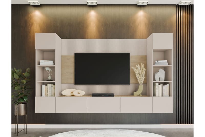 Bernice Tv-skåp 260x38 cm - Beige - Möbler - Vardagsrum - Tv-möbler & mediamöbler - Tv-skåp