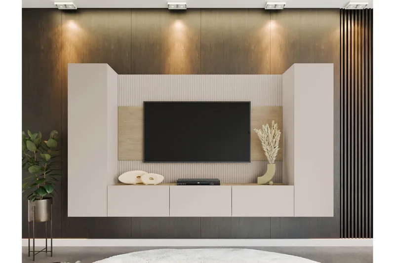 Bernice Tv-skåp 260x38 cm - Beige - Möbler - Vardagsrum - Tv-möbler & mediamöbler - Tv-möbelset