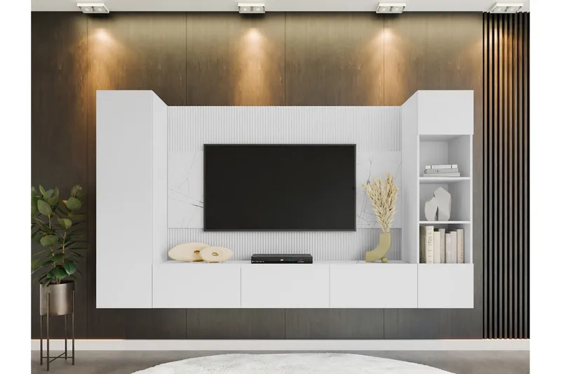 Bernice Tv-skåp 260x38 cm - Vit - Möbler - Vardagsrum - Tv-möbler & mediamöbler - Tv-möbelset