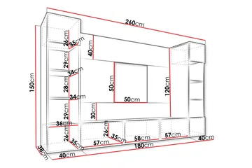 Bernice Tv-skåp 38x150 cm - Svart - Möbler - Vardagsrum - Tv-möbler & mediamöbler - Tv-möbelset