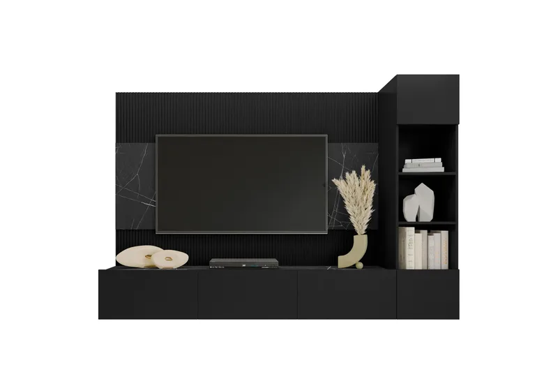 Bernice Tv-skåp 38x150 cm, Svart