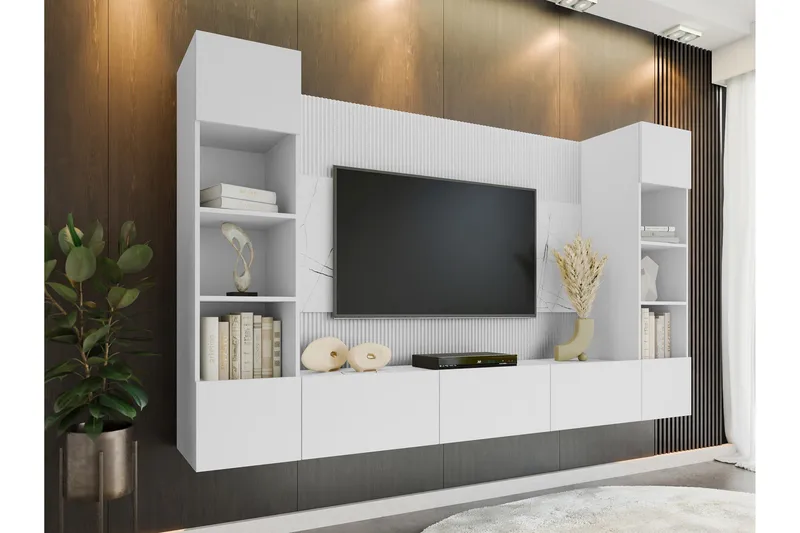 Bernice Tv-skåp 38x150 cm - Vit - Möbler - Vardagsrum - Tv-möbler & mediamöbler - Tv-möbelset