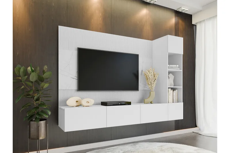 Bernice Tv-skåp 38x150 cm - Vit - Möbler - Vardagsrum - Tv-möbler & mediamöbler - Tv-möbelset