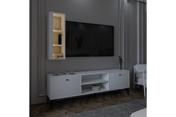 Bien Golvstående Tv Bänk 150 cm med Förvaring i Målat Trä - Vit - Möbler - Vardagsrum - Tv-möbler & mediamöbler - Tv-bänkar