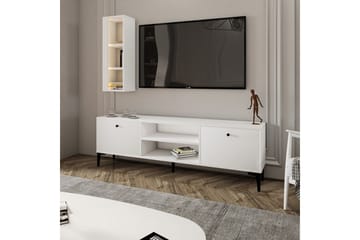 Bien Golvstående Tv Bänk 150 cm med Förvaring i Målat Trä - Vit - Möbler - Vardagsrum - Tv-möbler & mediamöbler - Tv-bänkar