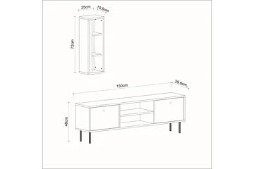 Bien Tv-bänk 150 cm - Vit - Möbler - Vardagsrum - Tv-möbler & mediamöbler - Tv-bänkar