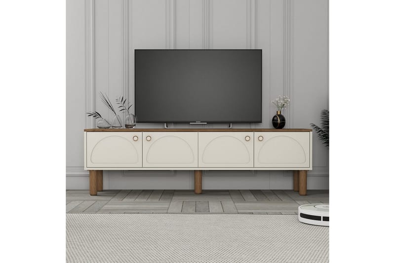 Bohem Tv-bänk 180 cm - Cremevit/Multifärgad - Möbler - Vardagsrum - Tv-möbler & mediamöbler - Tv-bänkar