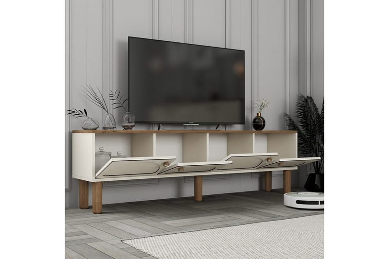 Bohem Tv-bänk 180 cm - Cremevit/Multifärgad - Möbler - Vardagsrum - Tv-möbler & mediamöbler - Tv-bänkar