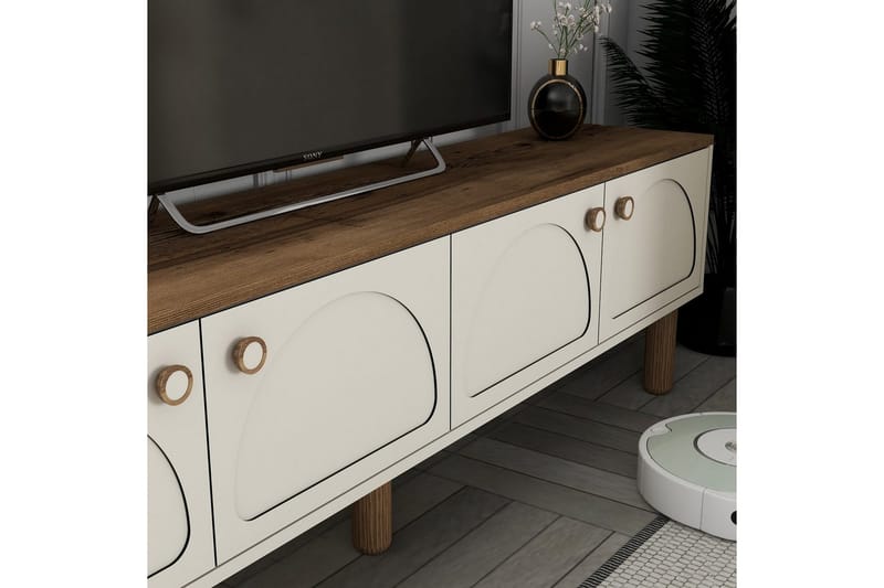 Bohem Tv-bänk 180 cm - Cremevit/Multifärgad - Möbler - Vardagsrum - Tv-möbler & mediamöbler - Tv-bänkar