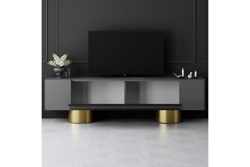 Bohem Tv-bänk 180 cm - Guld/Antracit - Möbler - Vardagsrum - Tv-möbler & mediamöbler - Tv-bänkar