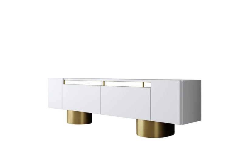 Bohem Tv-bänk 180 cm - Guld/Vit - Möbler - Vardagsrum - Tv-möbler & mediamöbler - Tv-bänkar