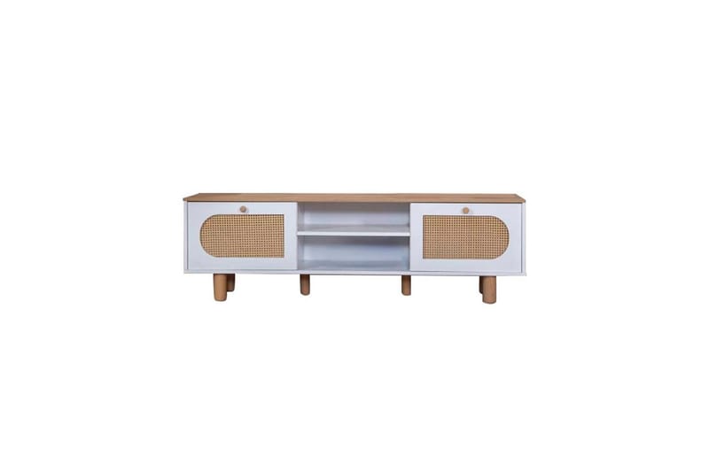 Bohem Tv-bänk 180 cm - Mediumfärgat trä/Vit - Möbler - Vardagsrum - Tv-möbler & mediamöbler - Tv-bänkar