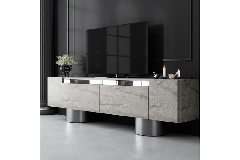 Bohem Tv-bänk 180 cm - Natur/Silver - Möbler - Vardagsrum - Tv-möbler & mediamöbler - Tv-bänkar