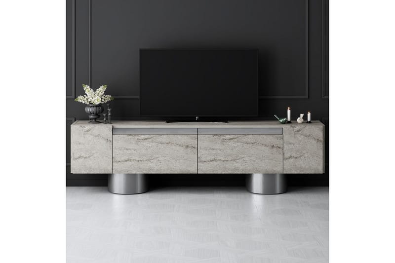 Bohem Tv-bänk 180 cm - Natur/Silver - Möbler - Vardagsrum - Tv-möbler & mediamöbler - Tv-bänkar