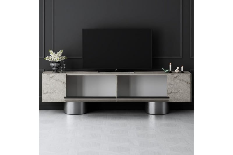 Bohem Tv-bänk 180 cm - Natur/Silver - Möbler - Vardagsrum - Tv-möbler & mediamöbler - Tv-bänkar