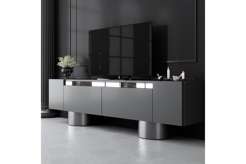 Bohem Tv-bänk 180 cm - Silver/Antracit - Möbler - Vardagsrum - Tv-möbler & mediamöbler - Tv-bänkar