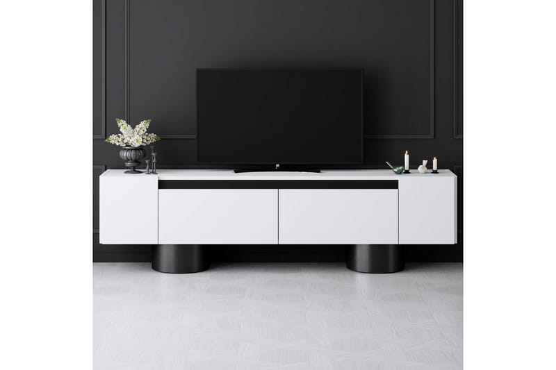 Bohem Tv-bänk 180 cm - Svart/Vit - Möbler - Vardagsrum - Tv-möbler & mediamöbler - Tv-bänkar