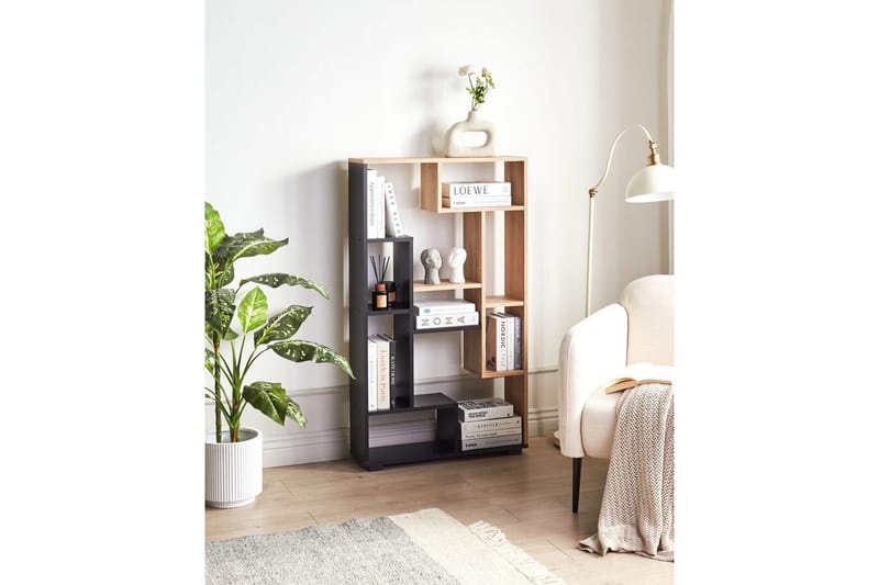 Bokhylla Alma Ljus trä, svart - Ljus trä, svart - Förvaring - Hyllor - Bokhylla