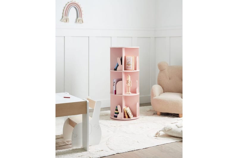 Bokhylla Caney Rosa - Rosa - Barn & bebis - Förvaring barnrum - Hylla barnrum - Bokhylla barn