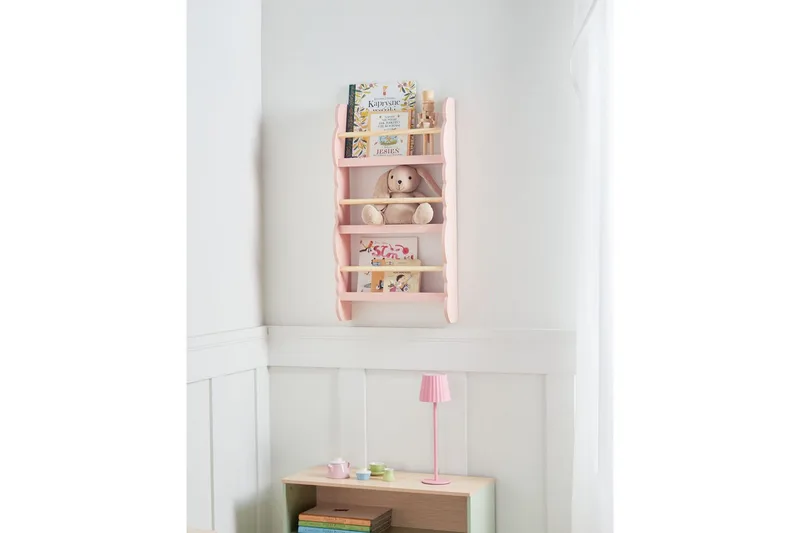 Bokhylla Rigolet Rosa, ljust trä - Rosa, ljust trä - Förvaring - Hyllor - Bokhylla
