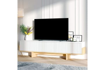 Brin Golvstående Tv Bänk 180 cm med Förvaring i Målat Trä - Vit - Möbler - Vardagsrum - Tv-möbler & mediamöbler - Tv-bänkar