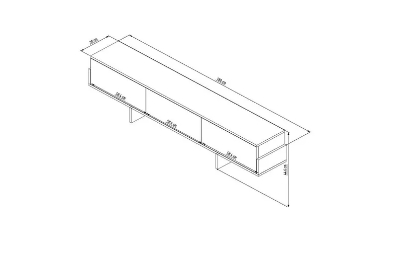 Brin Tv-bänk 180 cm - Natur/Brun - Möbler - Vardagsrum - Tv-möbler & mediamöbler - Tv-bänkar