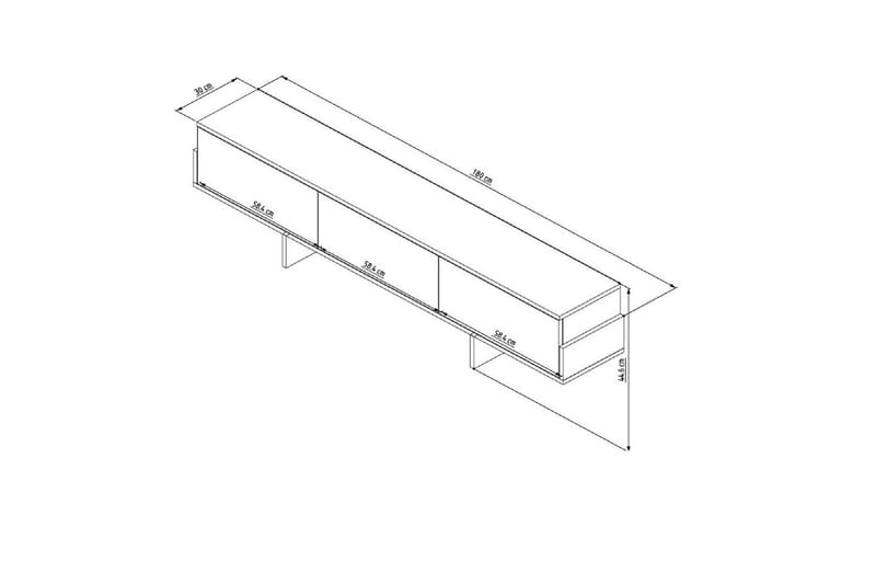 Brin Tv-bänk 180 cm - Natur/Vit - Möbler - Vardagsrum - Tv-möbler & mediamöbler - Tv-bänkar
