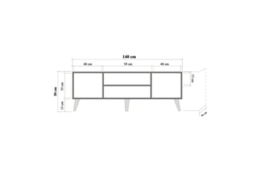 Brokind TV-Bänk 140 cm - Brun - Möbler - Vardagsrum - Tv-möbler & mediamöbler - Tv-bänkar