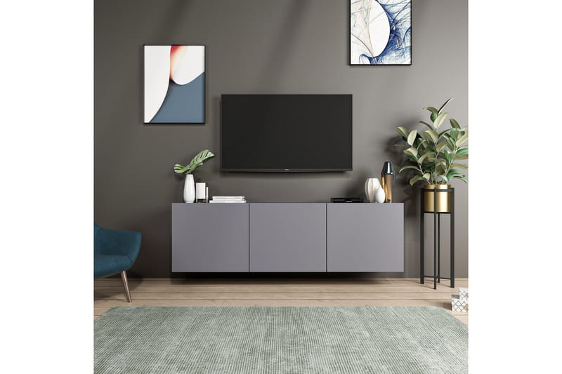BRUCE Tv-bänk 150x31 cm Svart - Möbler - Vardagsrum - Tv-möbler & mediamöbler - Tv-bänkar