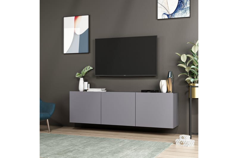 BRUCE Tv-bänk 150x31 cm Svart - Möbler - Vardagsrum - Tv-möbler & mediamöbler - Tv-bänkar