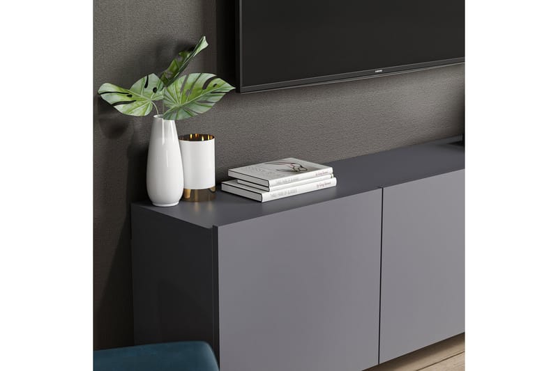 BRUCE Tv-bänk 150x31 cm Svart - Möbler - Vardagsrum - Tv-möbler & mediamöbler - Tv-bänkar