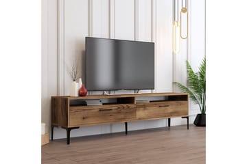 Brutorp Golvstående Tv-bänk 180 cm med Förvaring i Valnöt - Brun - Möbler - Vardagsrum - Tv-möbler & mediamöbler - Tv-bänkar
